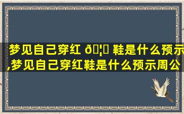 梦见自己穿红 🦊 鞋是什么预示,梦见自己穿红鞋是什么预示周公解梦